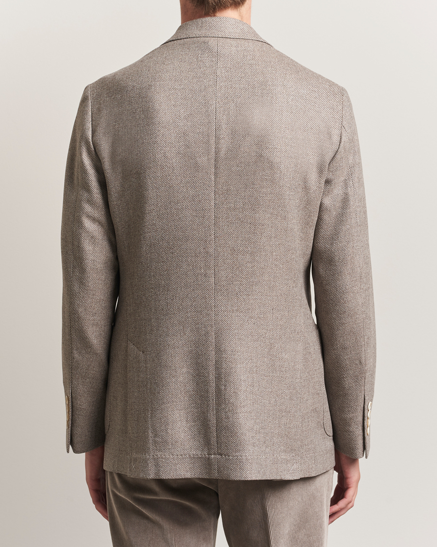 Men | Blazers | Brunello Cucinelli | Single Breasted Wool/Cashmere Twill Blazer Beige