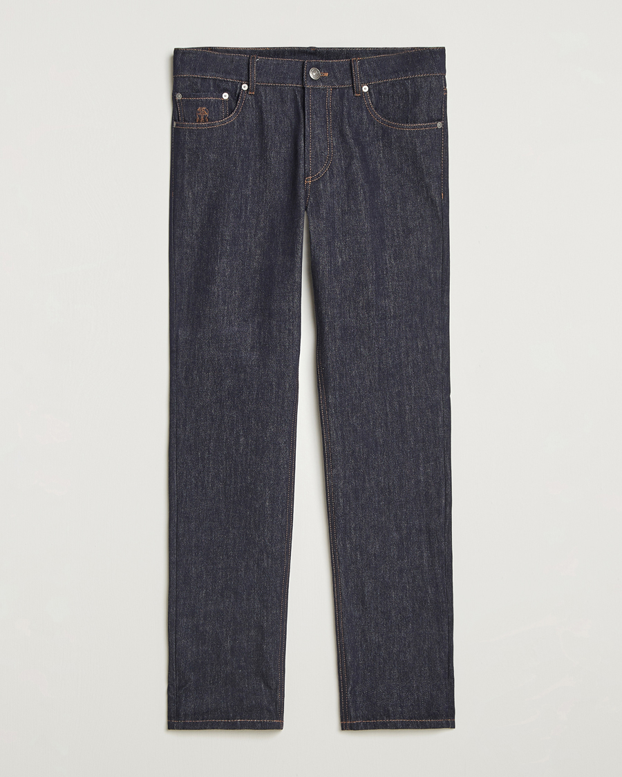 Brunello Cucinelli Traditional Fit Jeans Dark Indigo at CareOfCarl.com