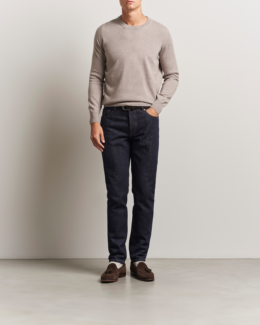 Men | Sweaters & Knitwear | Brunello Cucinelli | 2 Ply Cashmere Pullover Beige