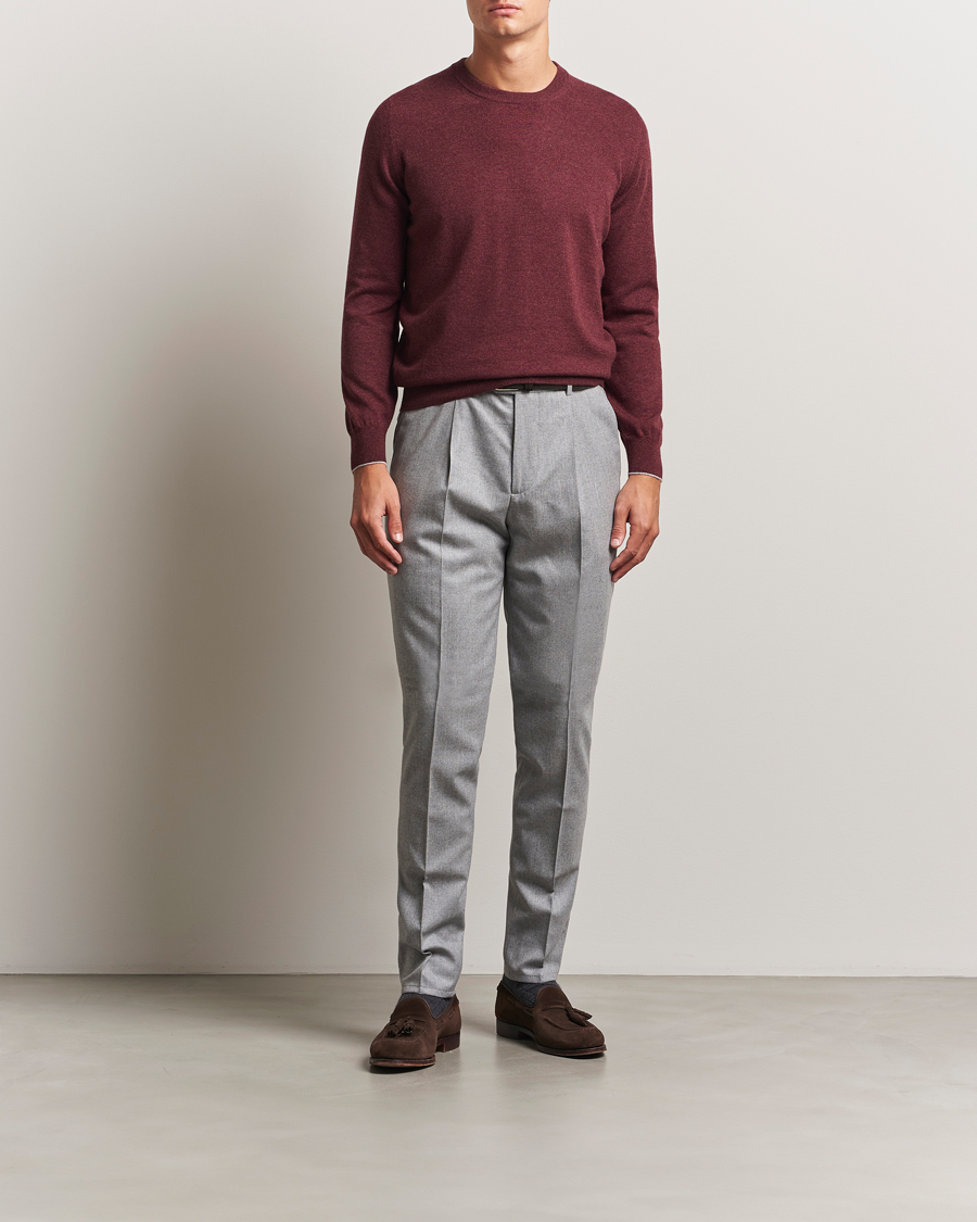 Men | Sweaters & Knitwear | Brunello Cucinelli | 2 Ply Cashmere Pullover Amaranto