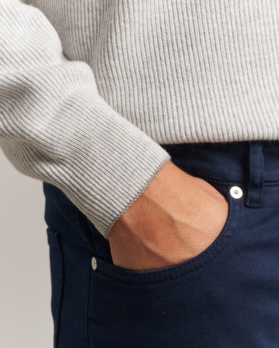 Men | Sweaters & Knitwear | Brunello Cucinelli | Cashmere Rib Crew Neck Sweater Pearl Grey