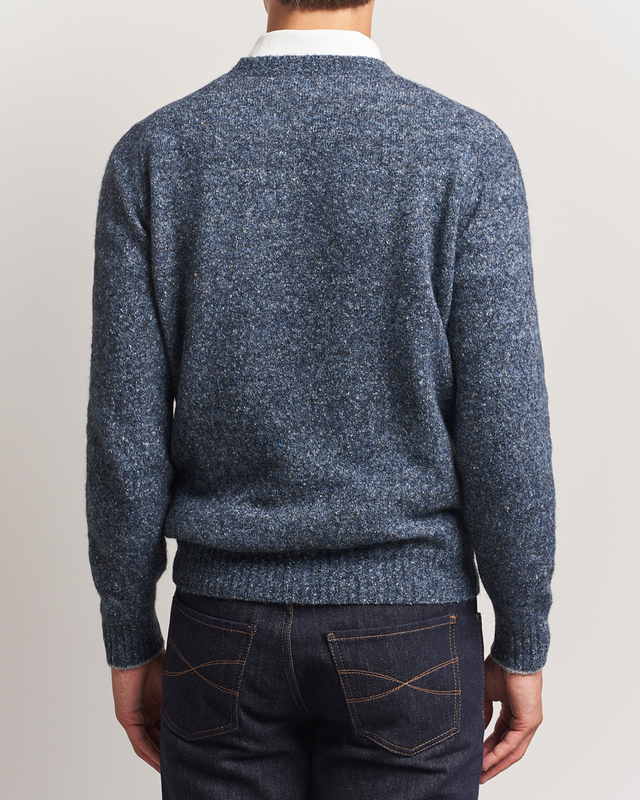 Men | Sweaters & Knitwear | Brunello Cucinelli | Alpaca Blend Sweater Dark Blue Melange