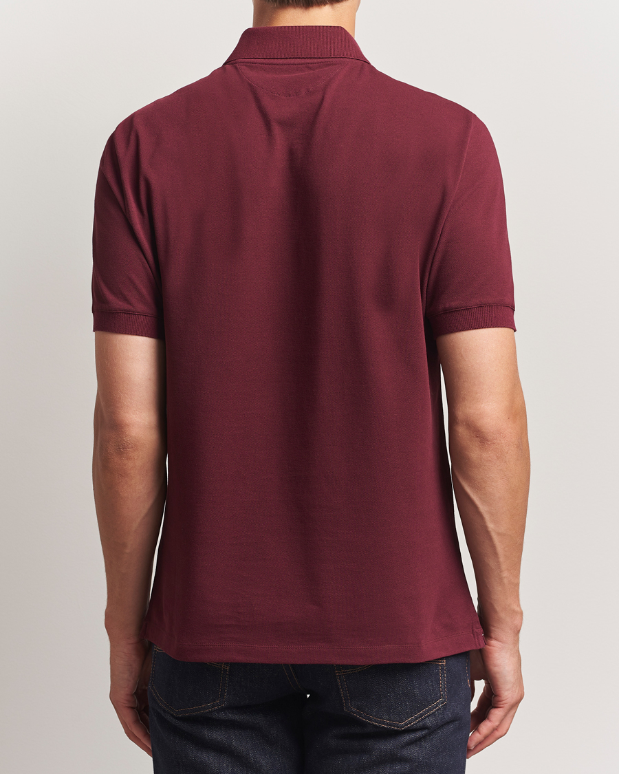 Brunello Cucinelli Short Sleeve Logo Polo Amaranto at CareOfCarl.com