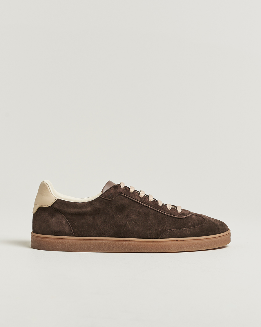 Men | Sneakers | Brunello Cucinelli | Classic Sneakers Dark Brown Suede