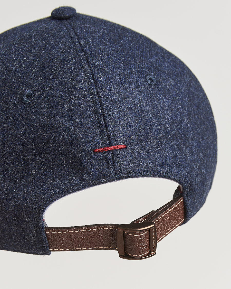 Brunello Cucinelli Flannel Cap Navy at CareOfCarl.com