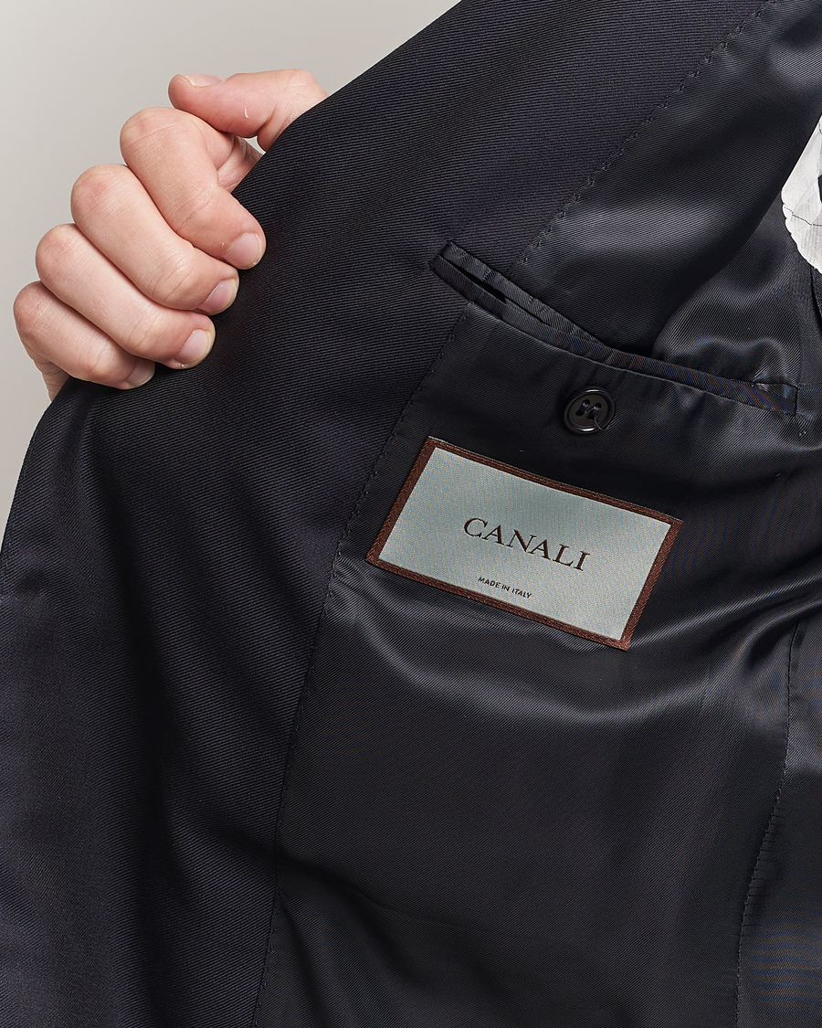 Men | Suits | Canali | Capri Wool 130s Suit Dark Blue