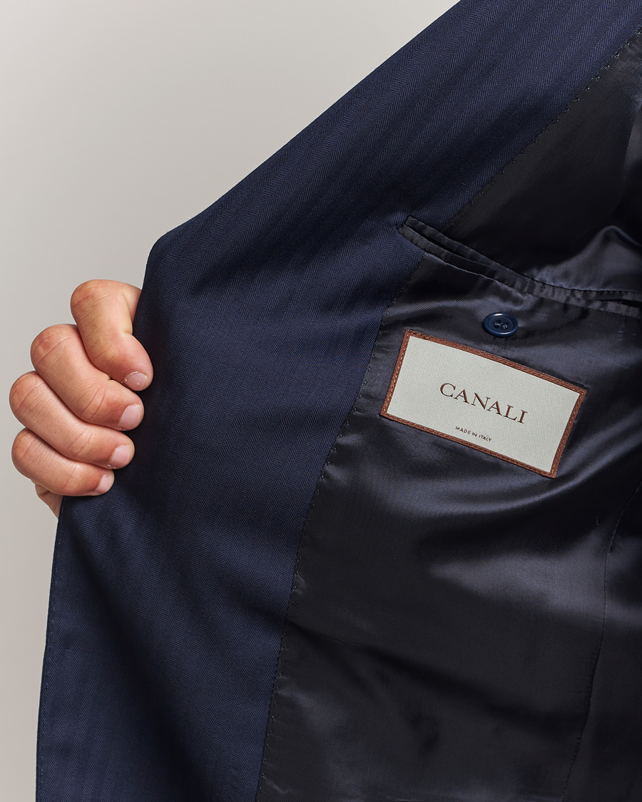 Men | Suits | Canali | Capri Wool Suit Navy