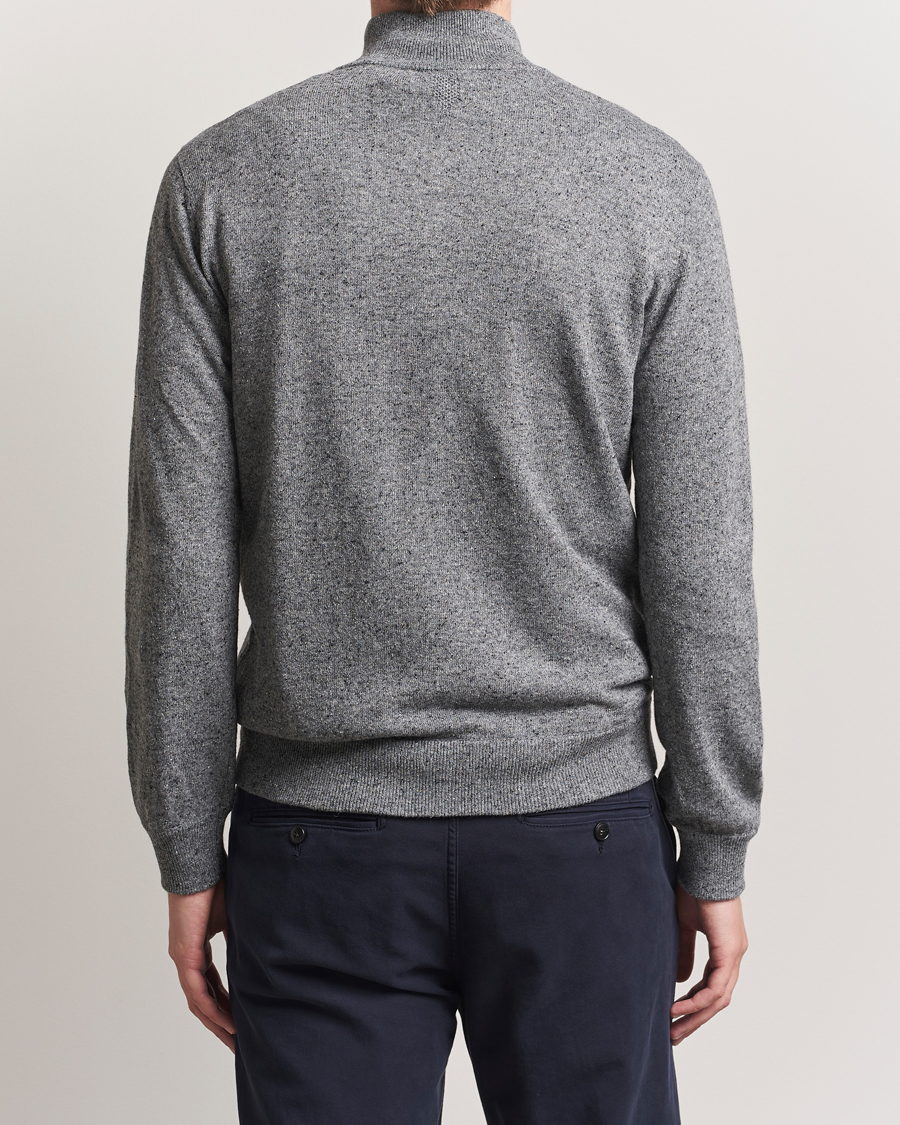 Men | Sweaters & Knitwear | Canali | Donegal Half Zip Sweater Grey Melange