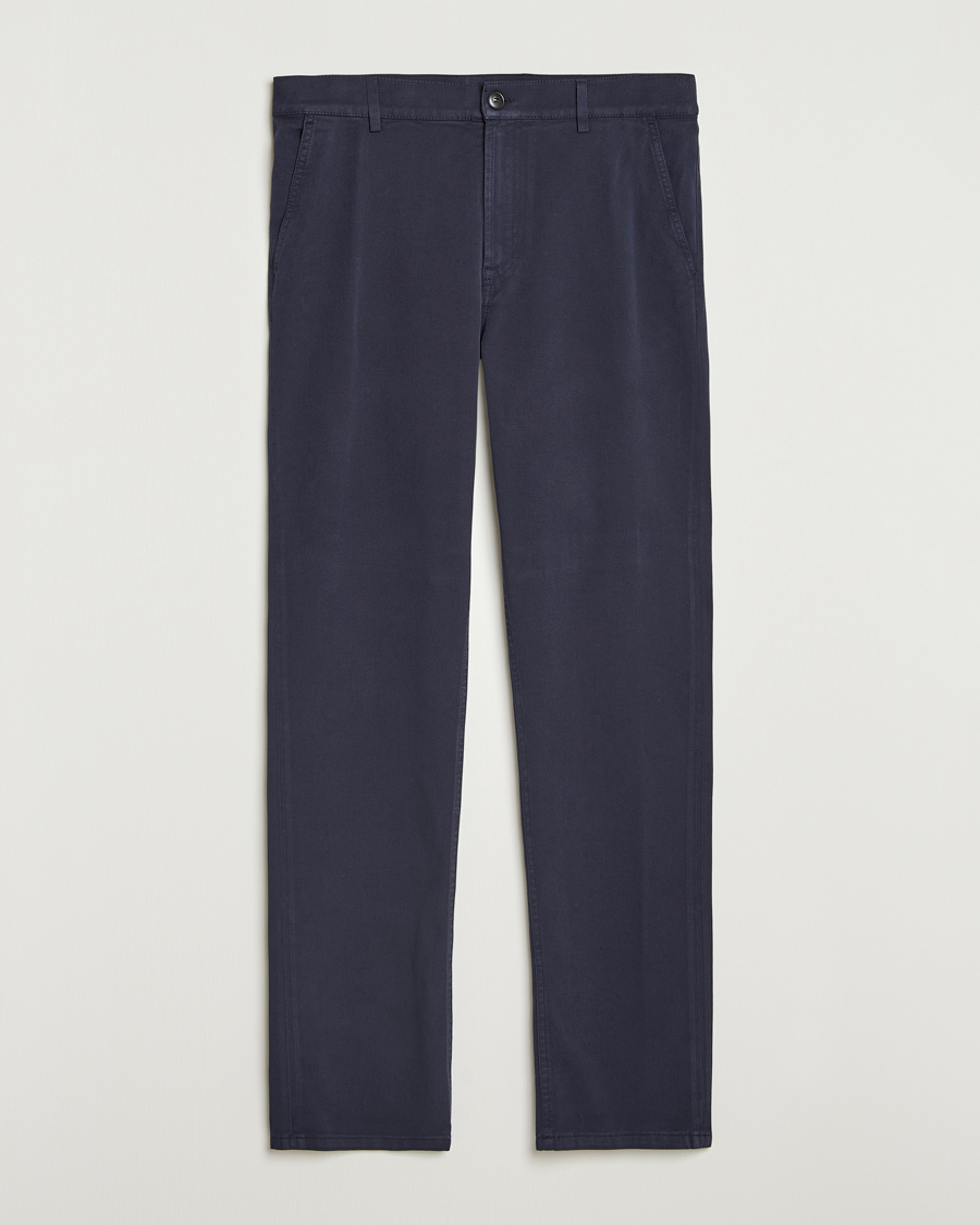 Men | Trousers | Canali | Cotton Twill Chinos Navy