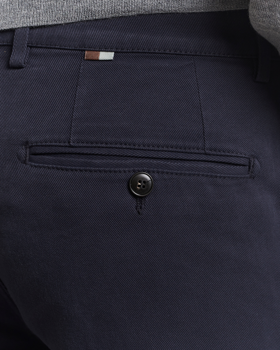 Men | Trousers | Canali | Cotton Twill Chinos Navy
