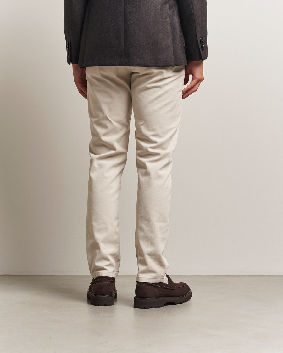 Men | Trousers | Canali | Cotton Twill Chinos Light Beige