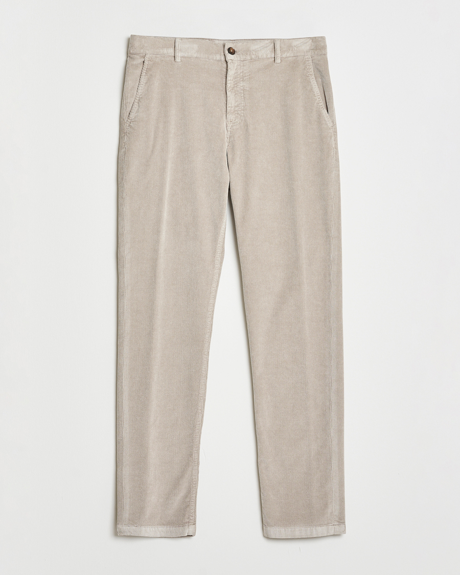 Men | Trousers | Canali | Soft Corduroy Trousers Beige