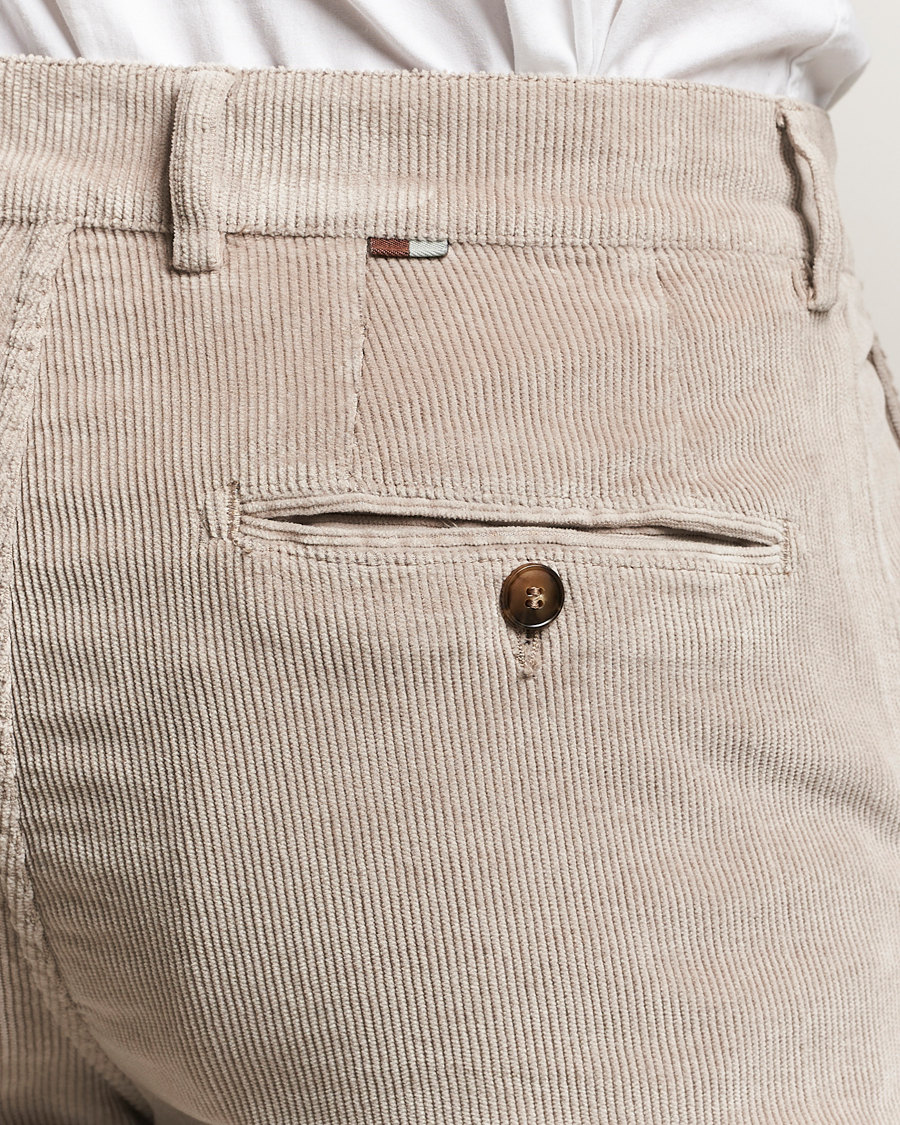 Men | Trousers | Canali | Soft Corduroy Trousers Beige