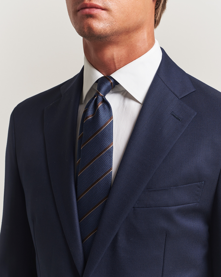 Canali Super 130s Wool Capri Suit Navy at CareOfCarl.com