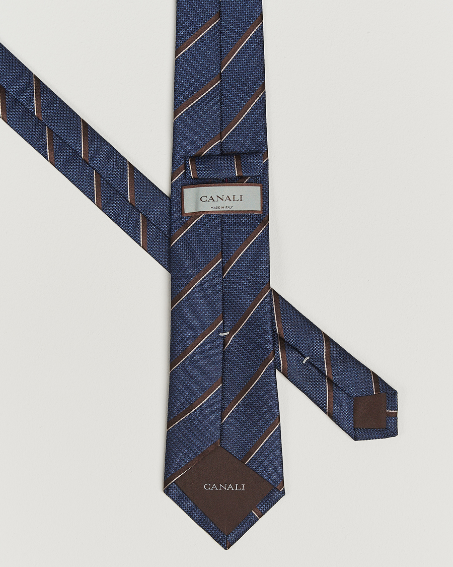 navy and brown tie