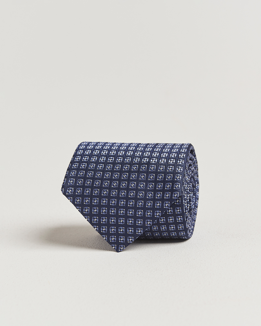 Men | Canali Jacquard Silk Tie Navy/Blue | Canali | Jacquard Silk Tie Navy/Blue