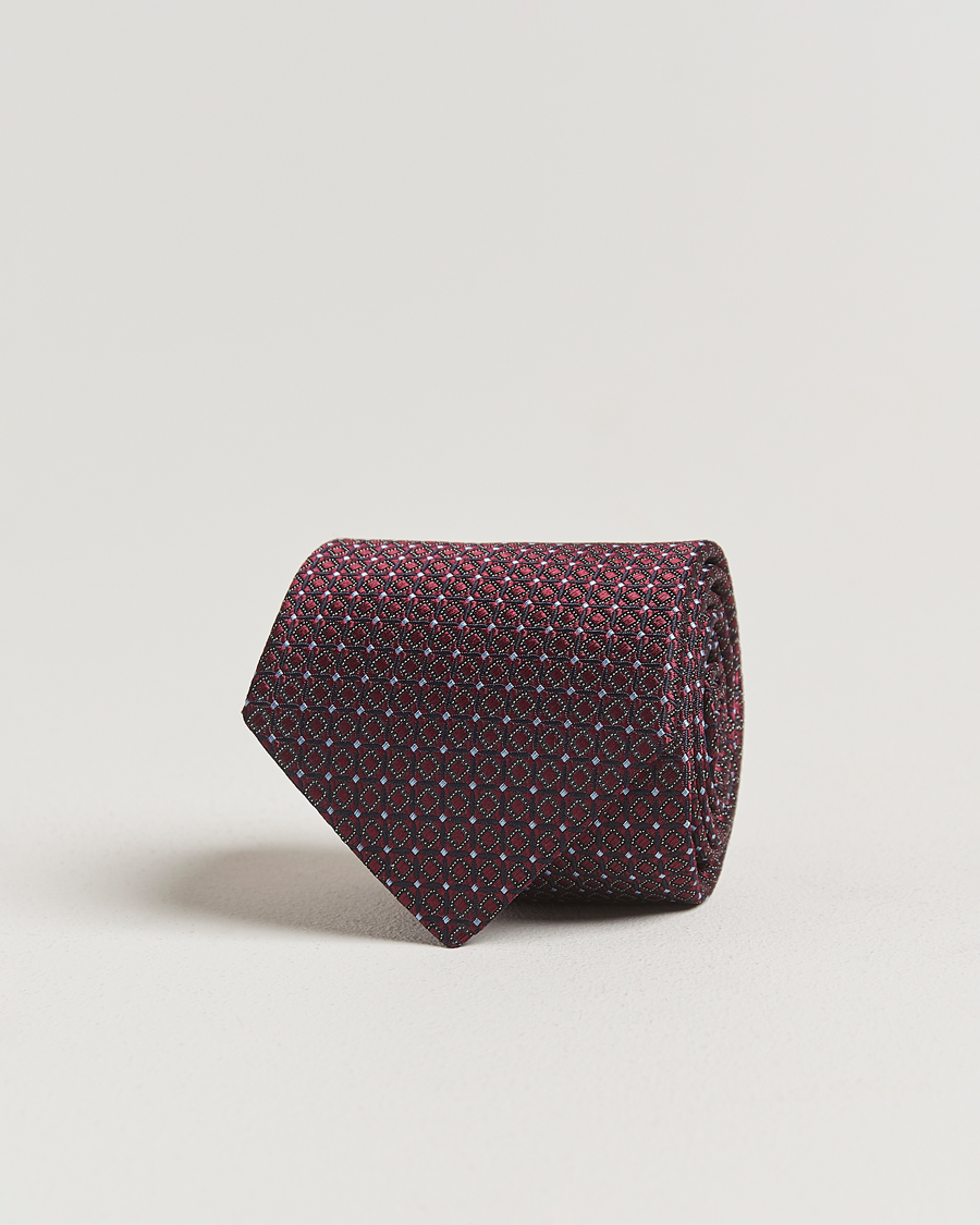 Men | Canali Jacquard Silk Tie Burgundy | Canali | Jacquard Silk Tie Burgundy