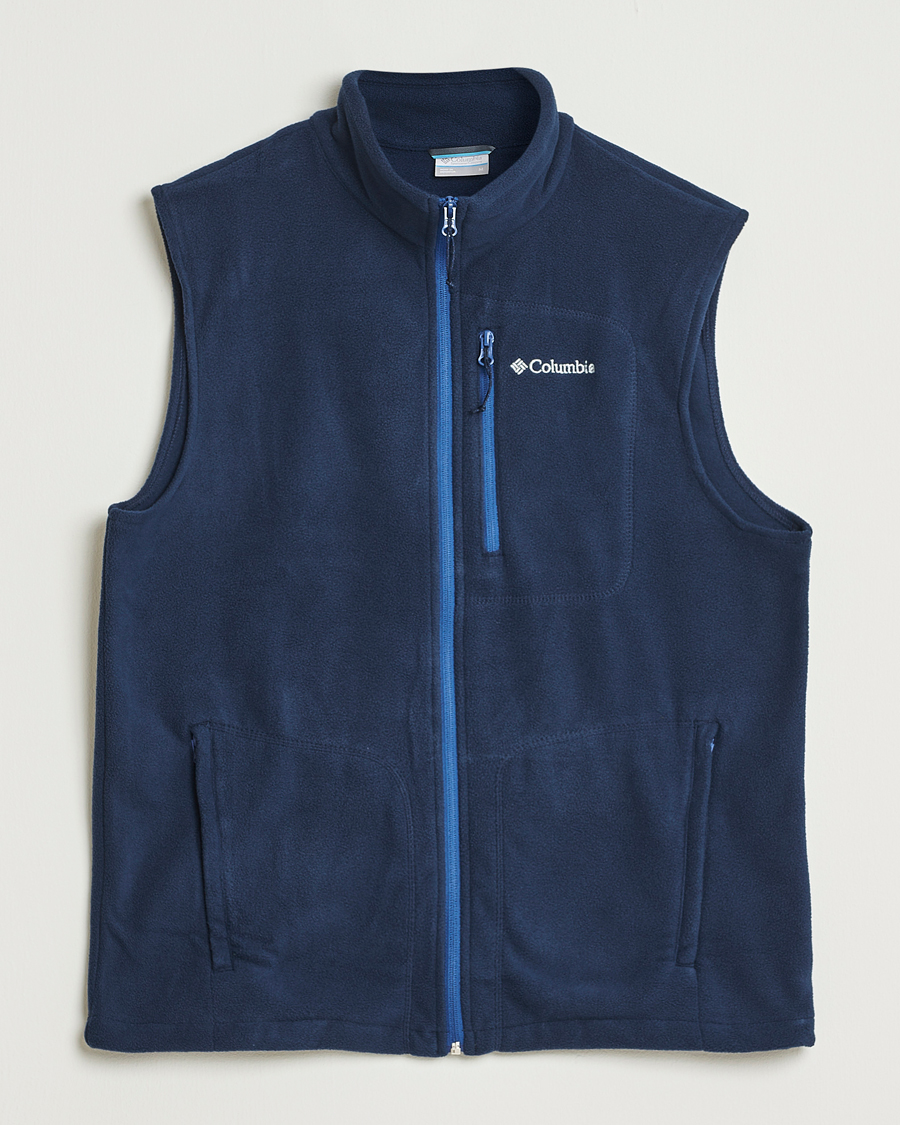 Men | Sweaters & Knitwear | Columbia | Fast Trek Full Zip Fleece Vest Collegiate Navy