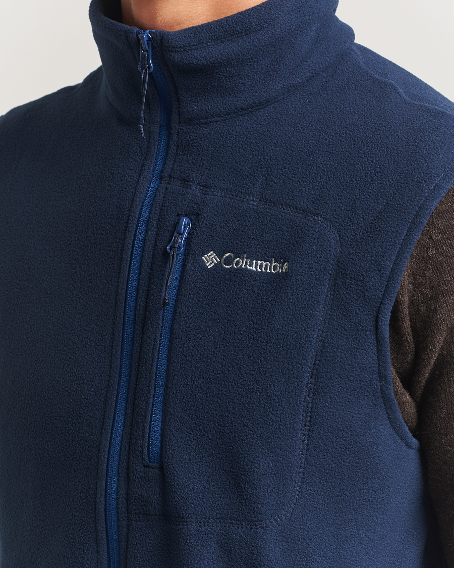 Men | Sweaters & Knitwear | Columbia | Fast Trek Full Zip Fleece Vest Collegiate Navy