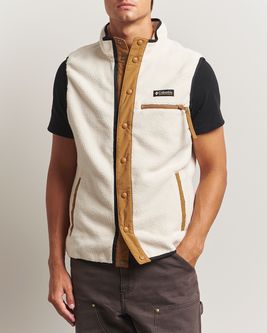 Men | Coats & Jackets | Columbia | Helvetia Half Snap Fleece Vest Chalk