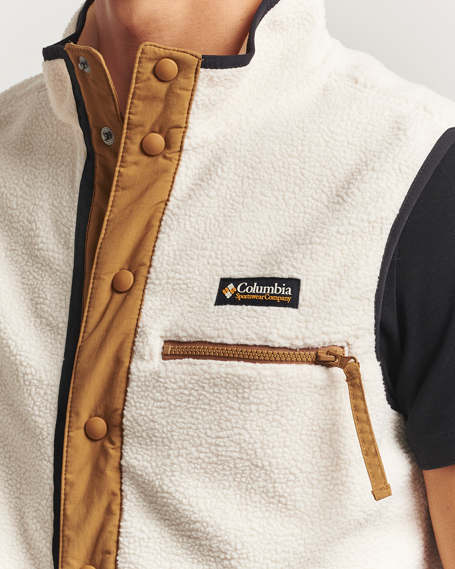 Men | Coats & Jackets | Columbia | Helvetia Half Snap Fleece Vest Chalk