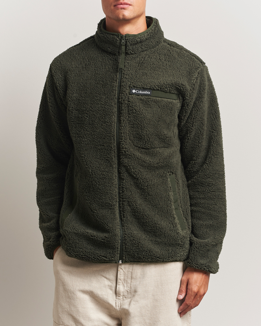 Men | Sweaters & Knitwear | Columbia | Rugged Ridge High Pile Full Zip Greenscape