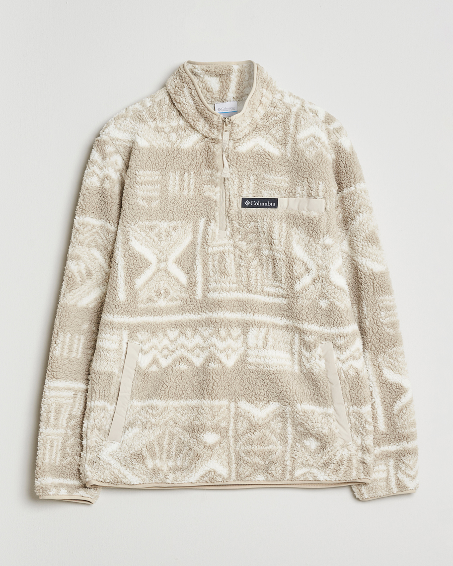 Men | Sweaters & Knitwear | Columbia | Rugged Ridge High Pile Half Zip Dark Stone