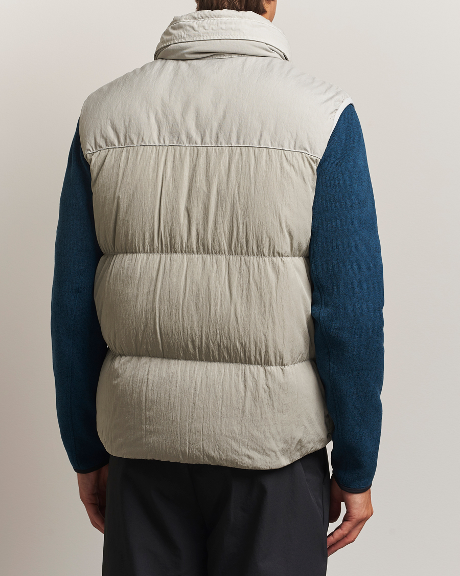C.P. Company Eco Chrome Mixed Down Vest Light Grey at CareOfCarl.com