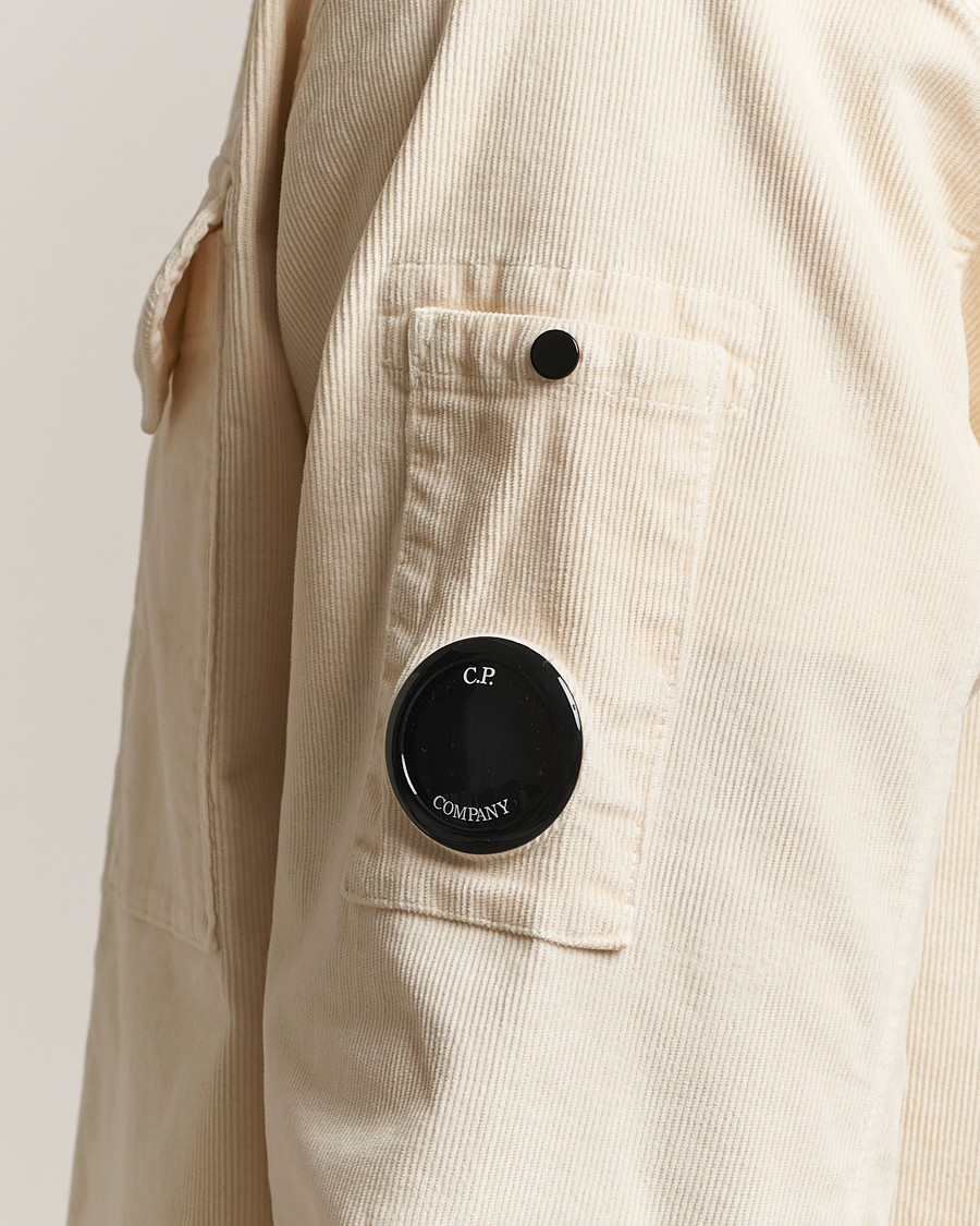 Men | Shirts | C.P. Company | Corduroy Lens Overshirt White