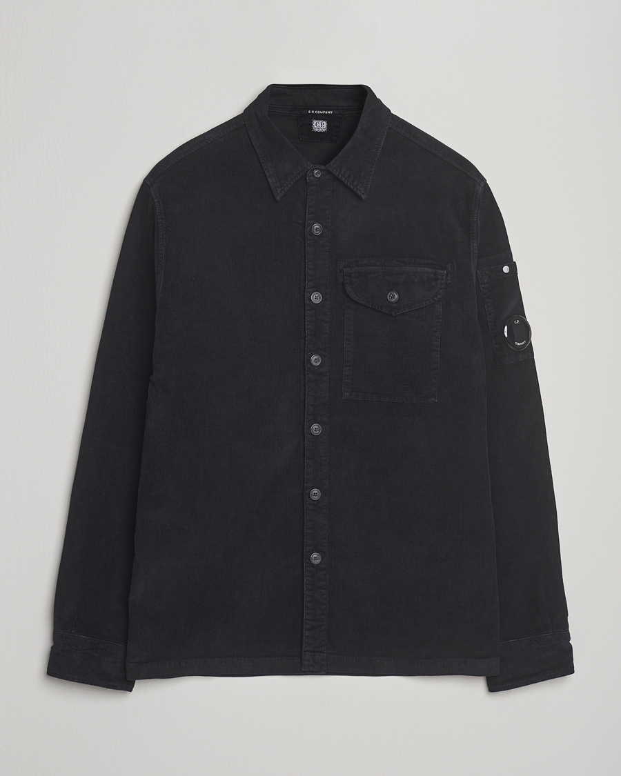 Men | Shirts | C.P. Company | Corduroy Lens Overshirt Black