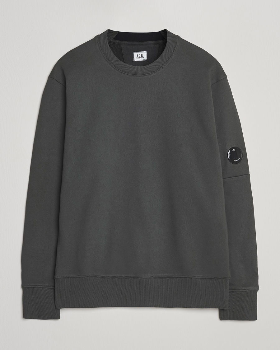 C.P. Company Diagonal Raised Fleece Lens Sweatshirt Grey at