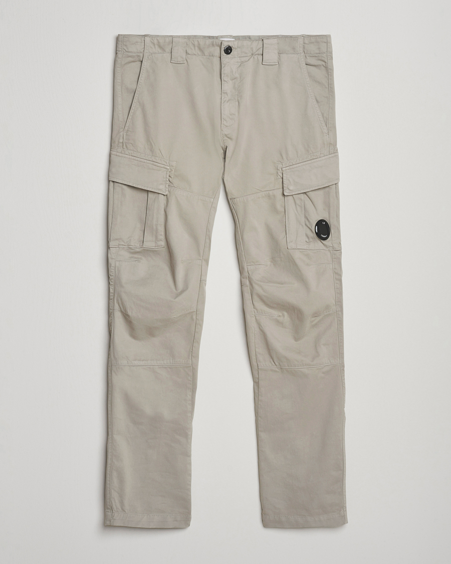 Men | Trousers | C.P. Company | Stretch Satin Lens Cargo Pants Grey