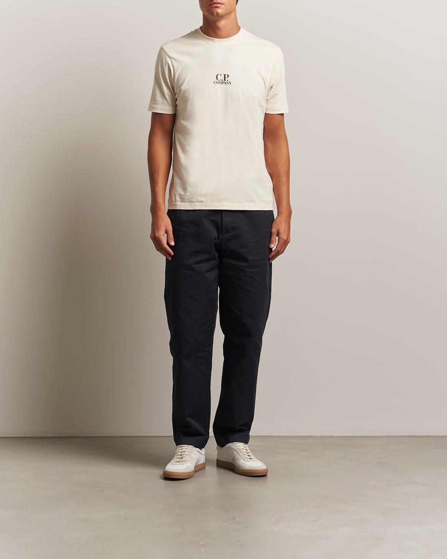 Men | T-Shirts | C.P. Company | Jersey Back Logo T-Shirt Cream