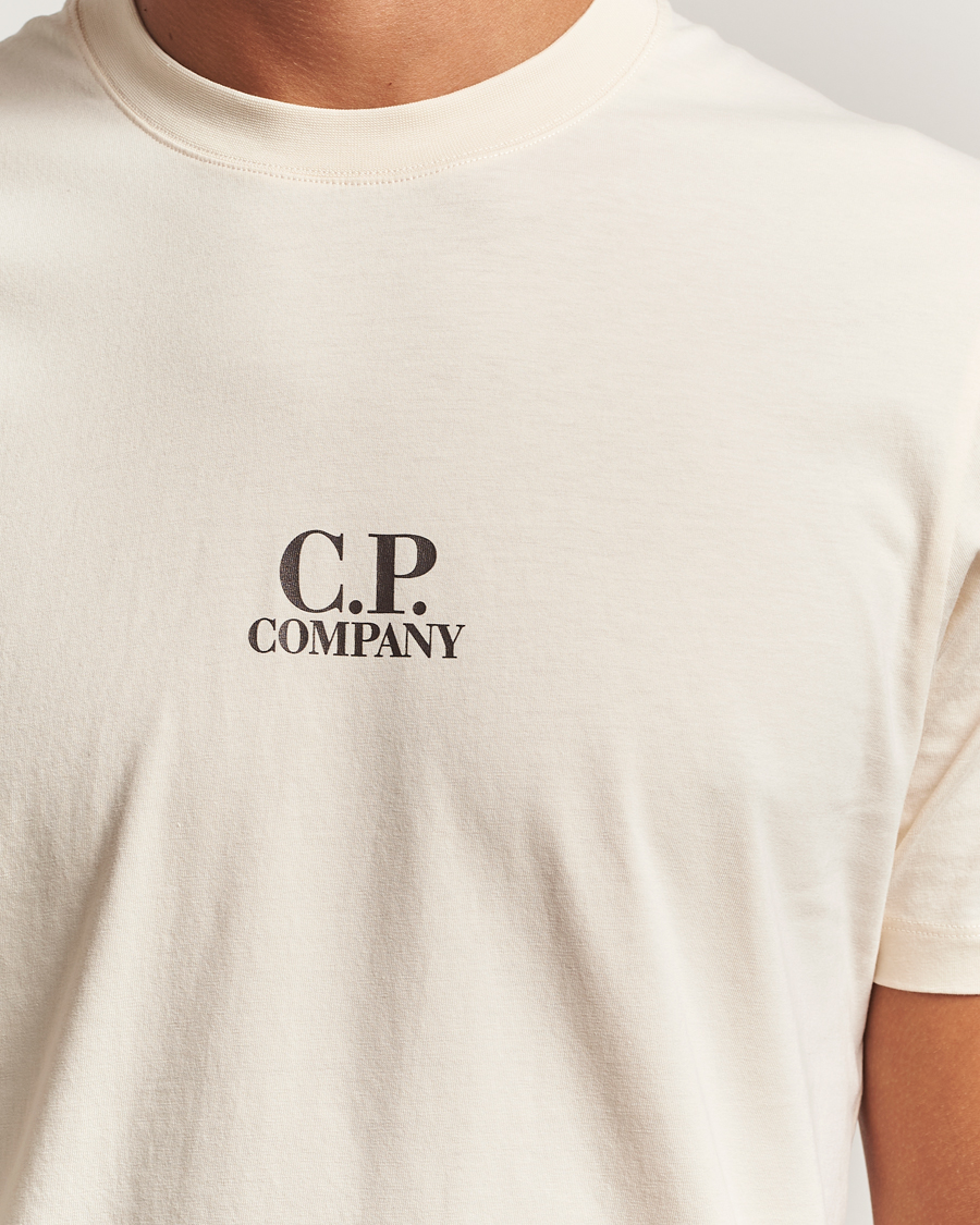 Men | T-Shirts | C.P. Company | Jersey Back Logo T-Shirt Cream