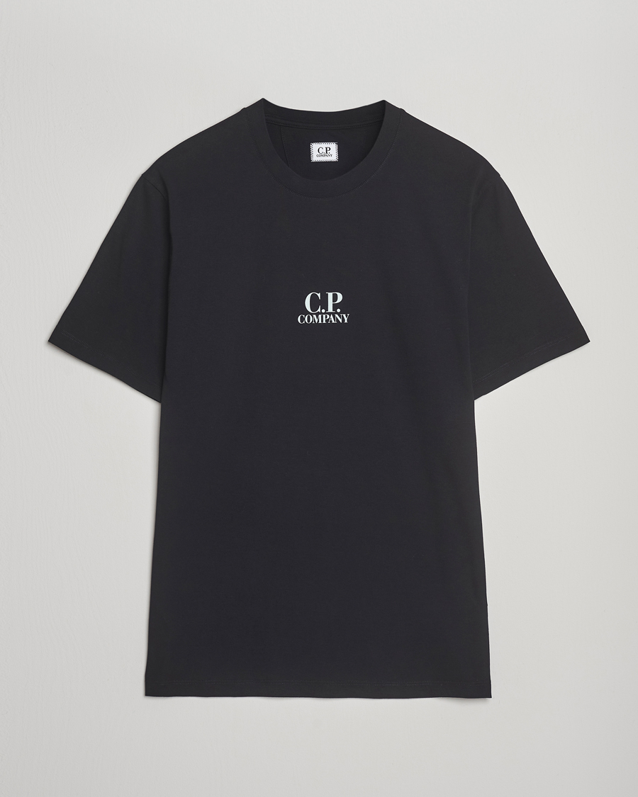 C.P. Company Jersey Back Logo T-Shirt Black at CareOfCarl.com