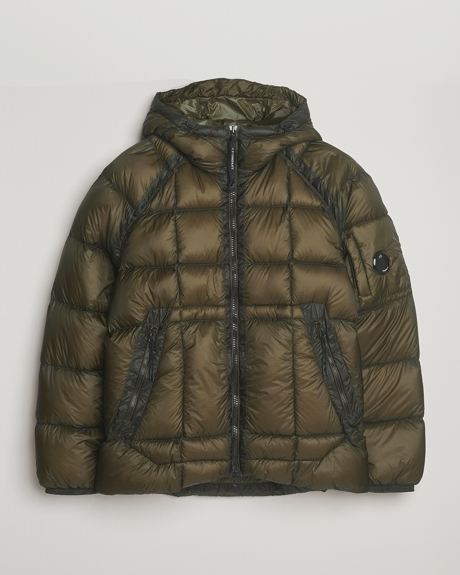 C.P. Company DD Shell Padded Hood Jacket Dark Green at CareOfCarl.com