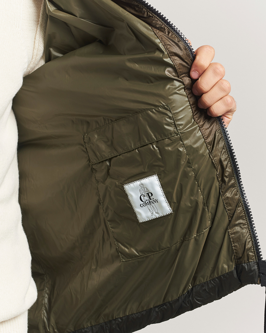 Men | Coats & Jackets | C.P. Company | DD Shell Padded Hood Jacket Dark Green