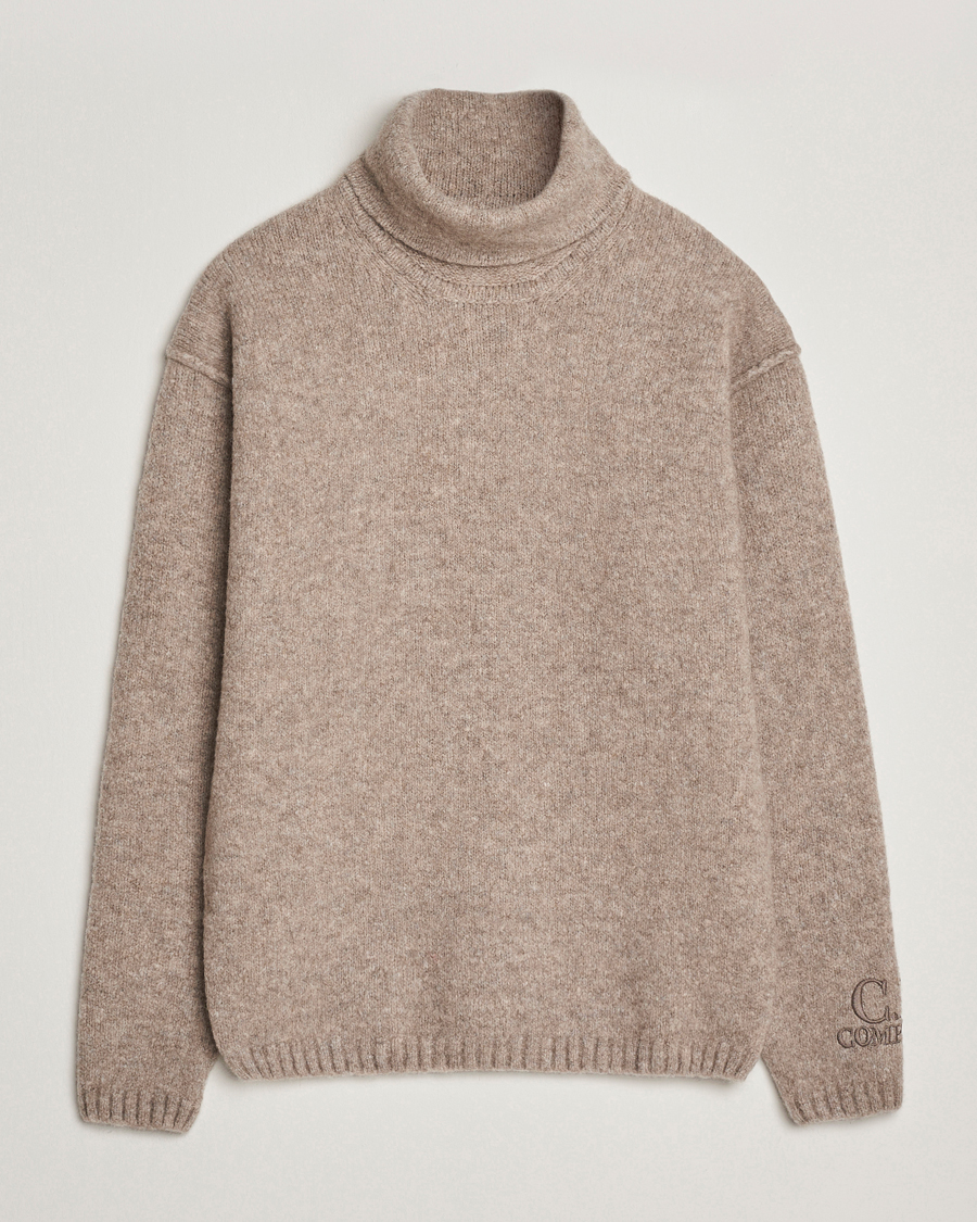 Men | Sweaters & Knitwear | C.P. Company | Merino Extra Fine Knitted Polo Taupe