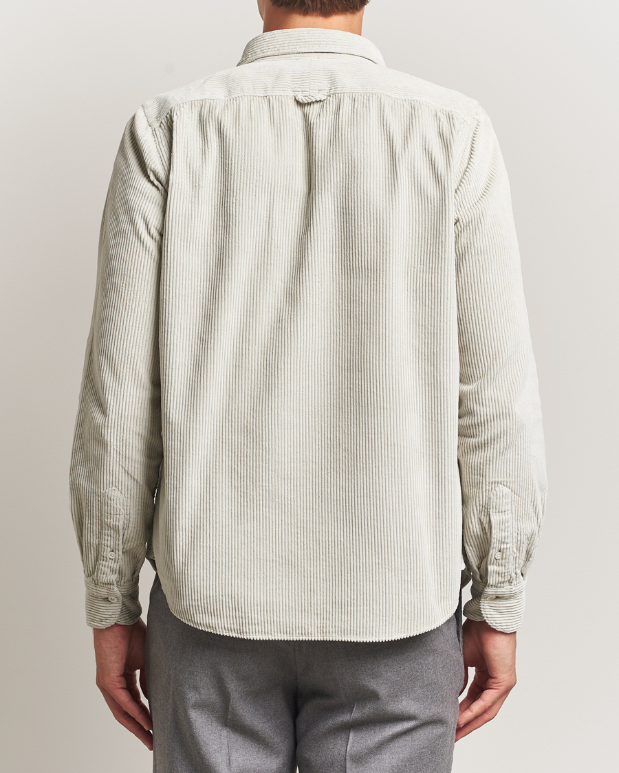 Men | Shirts | Finamore Napoli | Garment Dyed Corduroy Overshirt Beige