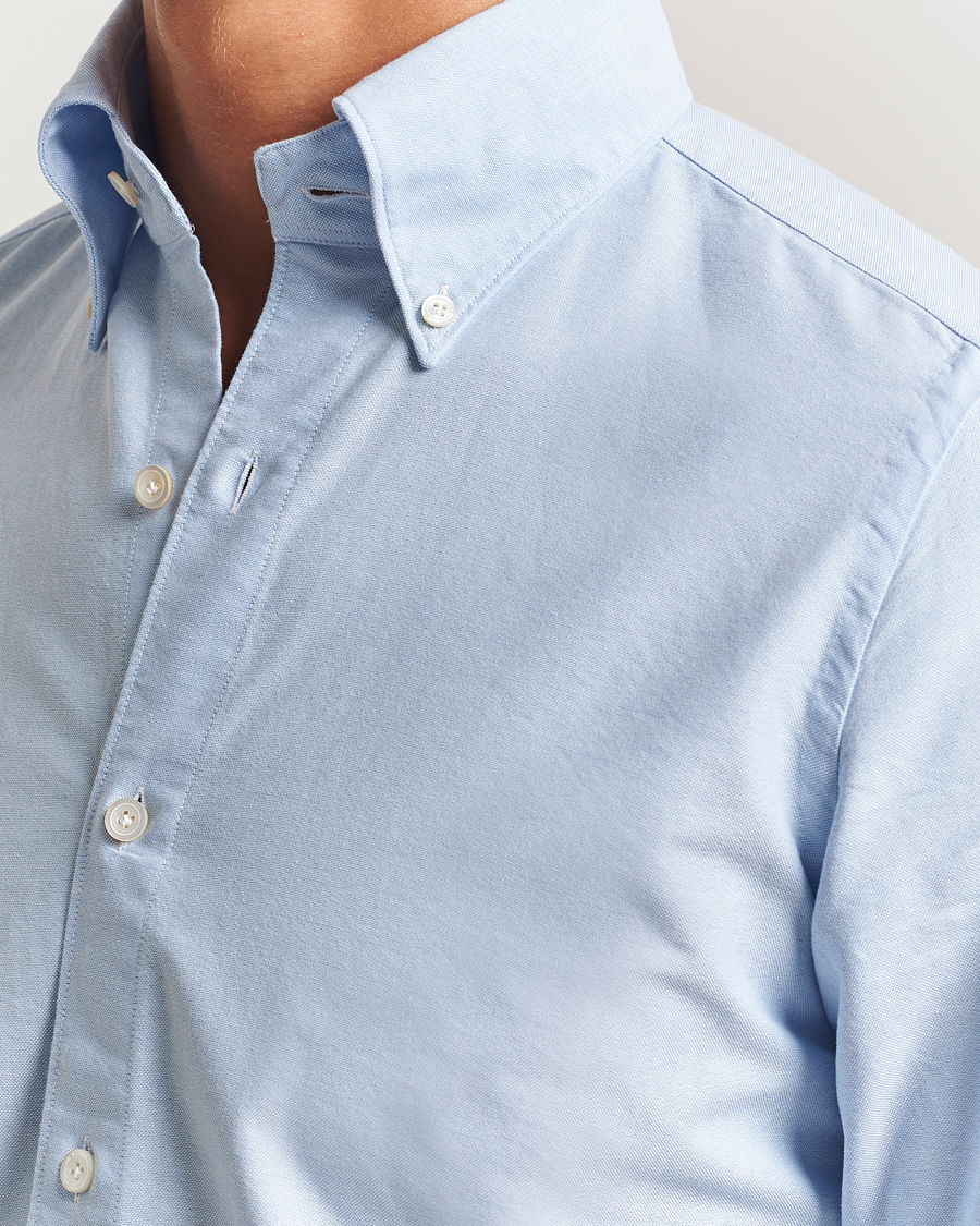 Men | Shirts | Finamore Napoli | Gaeta Oxford Button Down Shirt Light Blue