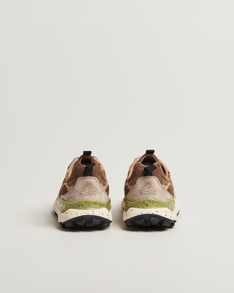 Flower Mountain Yamano 3 Suede/Tweed Wool Sneaker Brown at