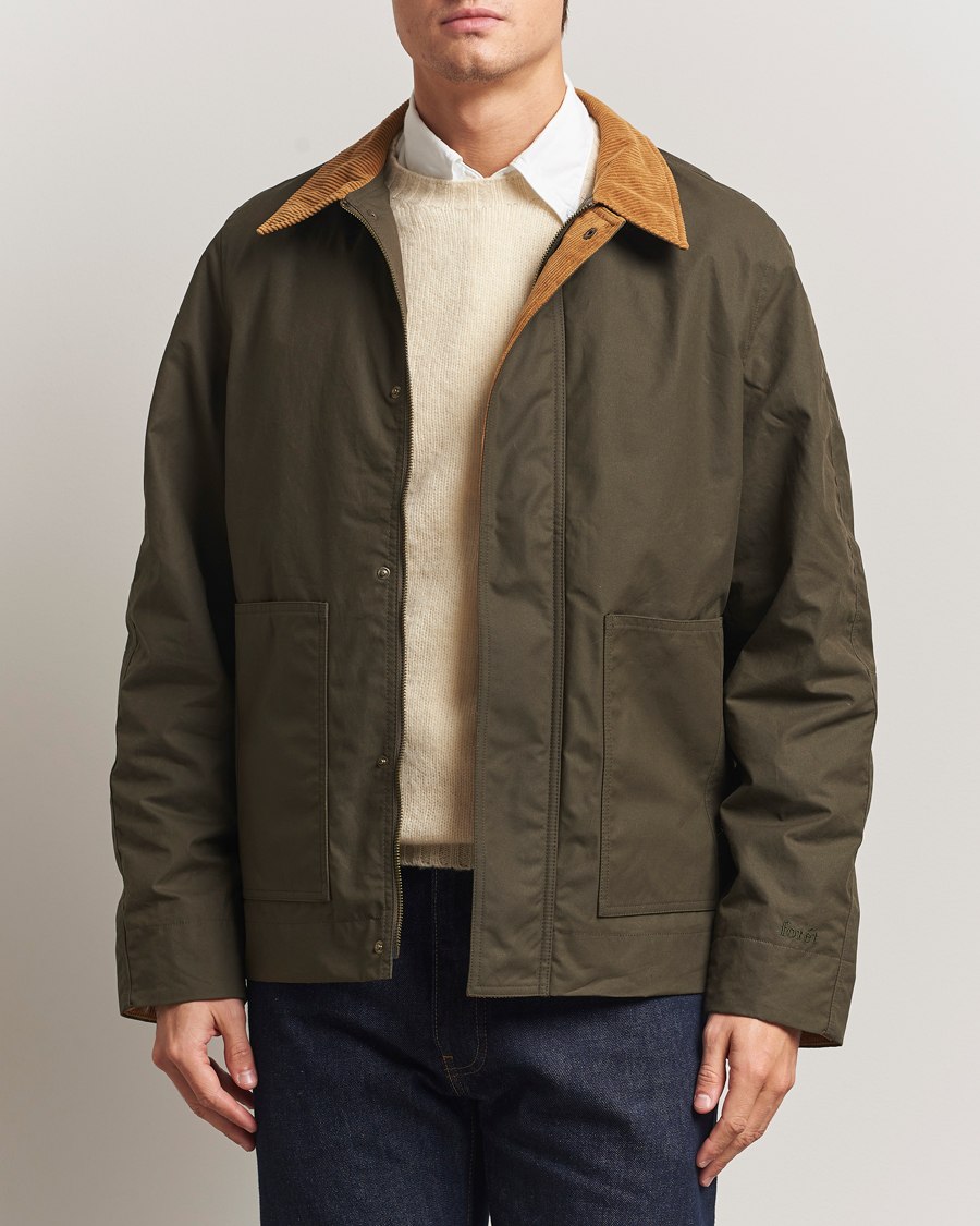 Forét Aspen Oilskin Jacket Army at CareOfCarl.com