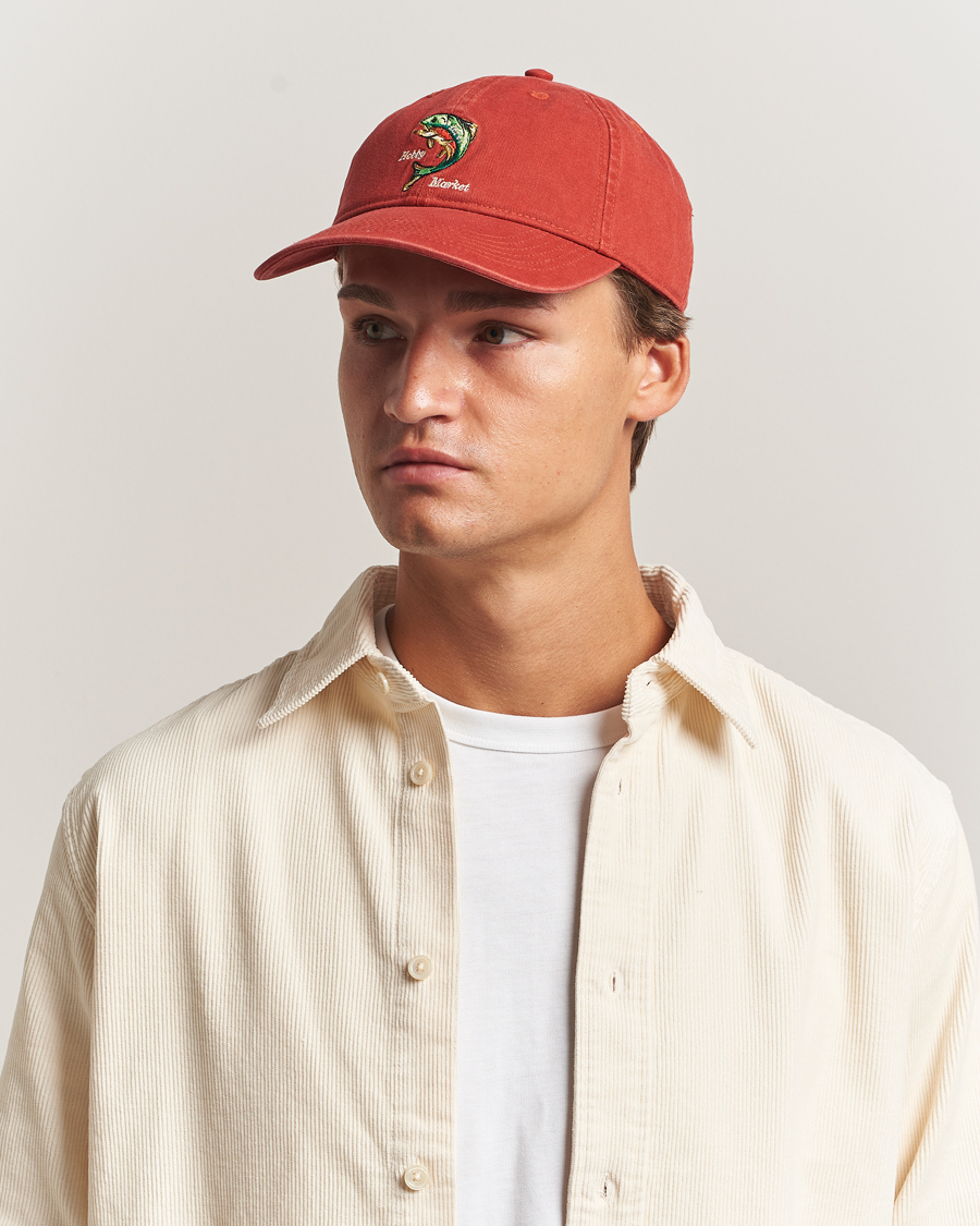 Men | Forét Catch Washed Cap Red | Forét | Catch Washed Cap Red