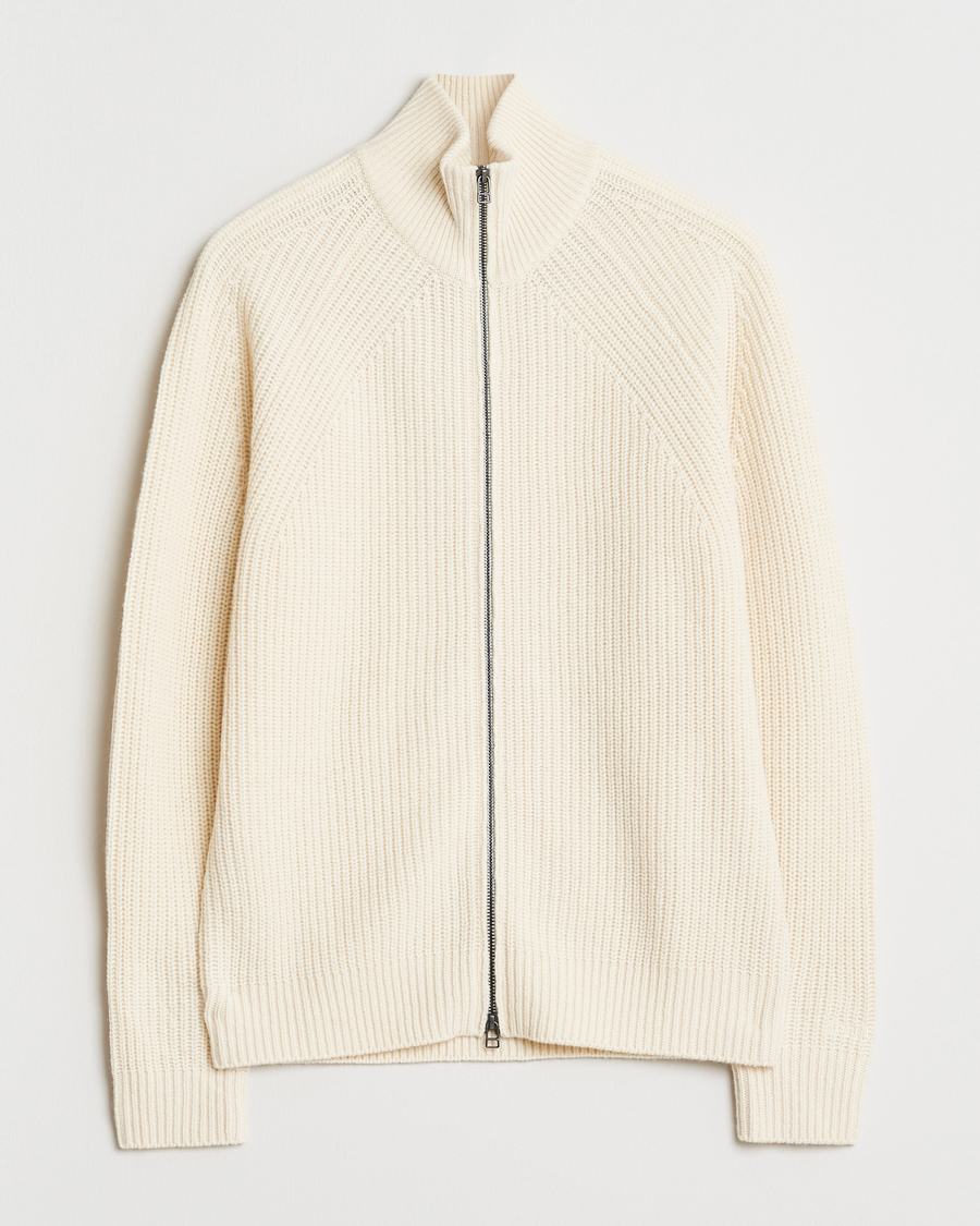 Men | Sweaters & Knitwear | Forét | Delta Wool Zip Knit Cloud