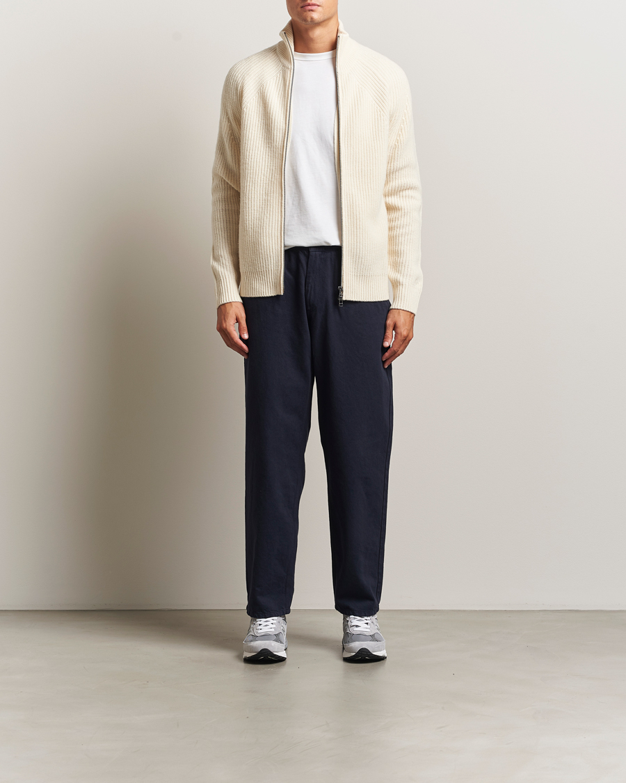 Men | Sweaters & Knitwear | Forét | Delta Wool Zip Knit Cloud