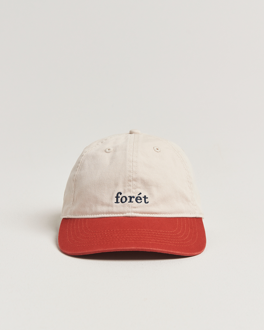 Men | Hats & Caps | Forét | Hawk Washed 2-Tone Cap Cloud/Red
