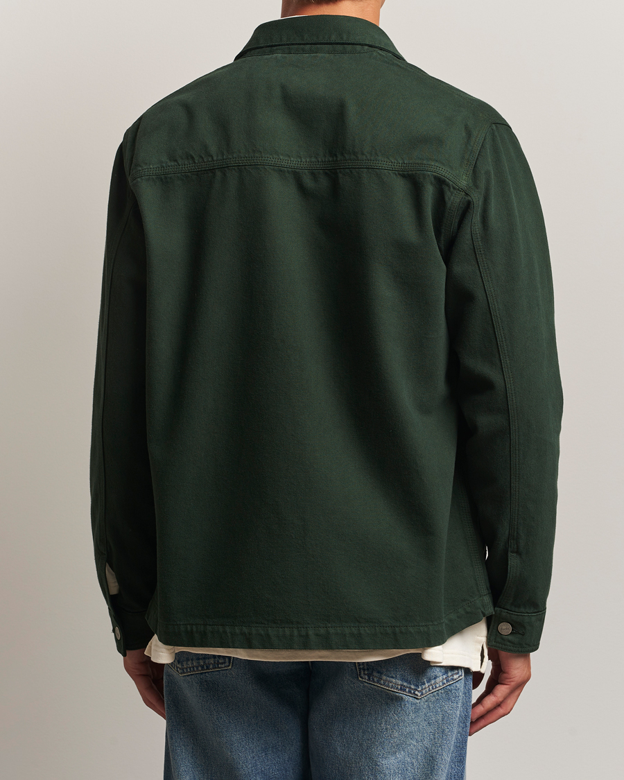 Men | Shirts | Forét | Wood Twill Overshirt Dark Green