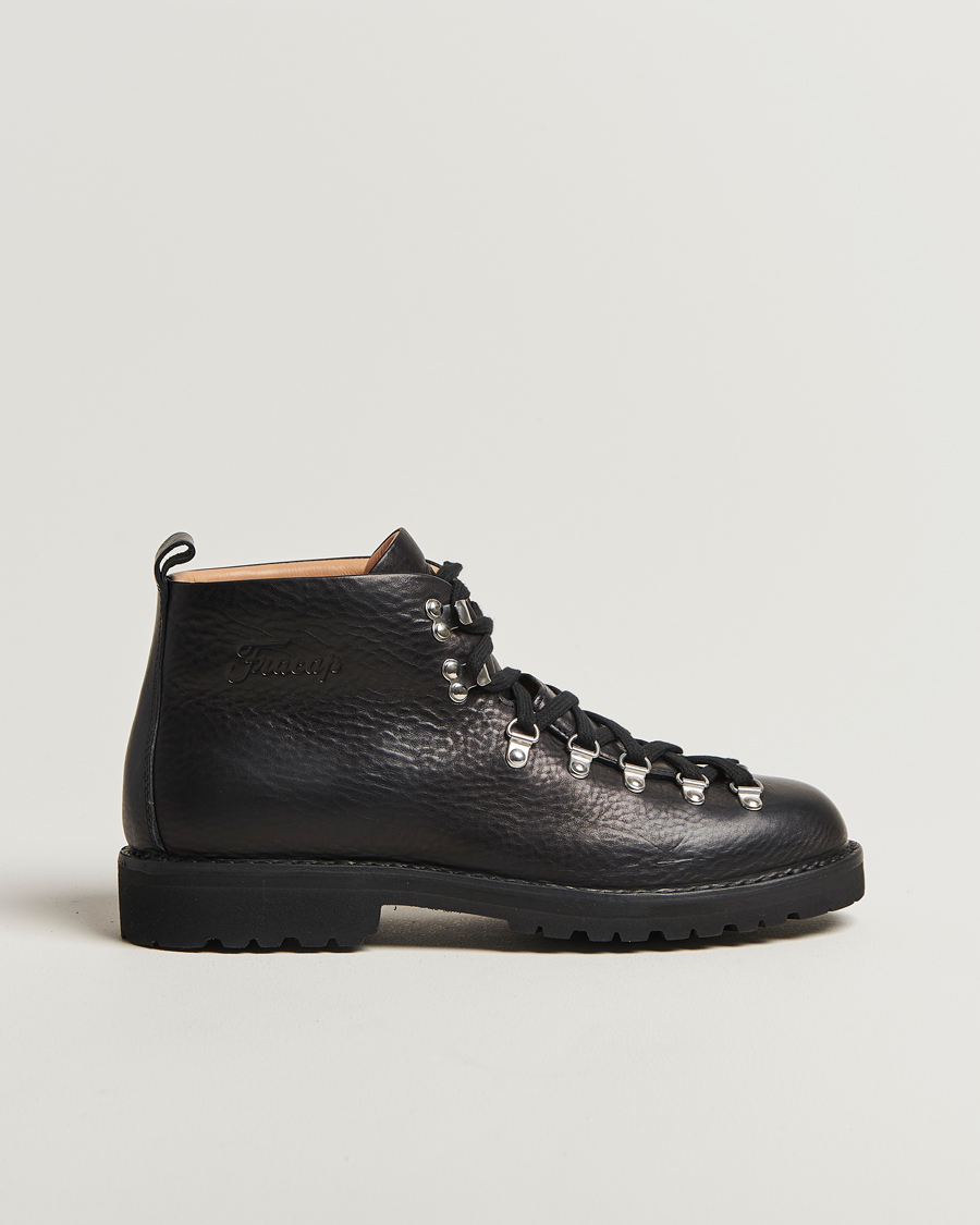 Fracap M120 Grained Leather Boot Black at CareOfCarl.com