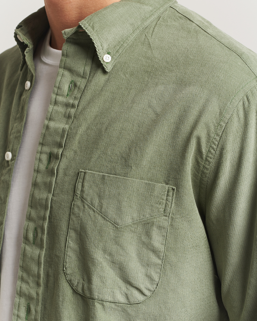 Men | Shirts | Gitman Vintage | Corduroy Button Down Shirt Sage