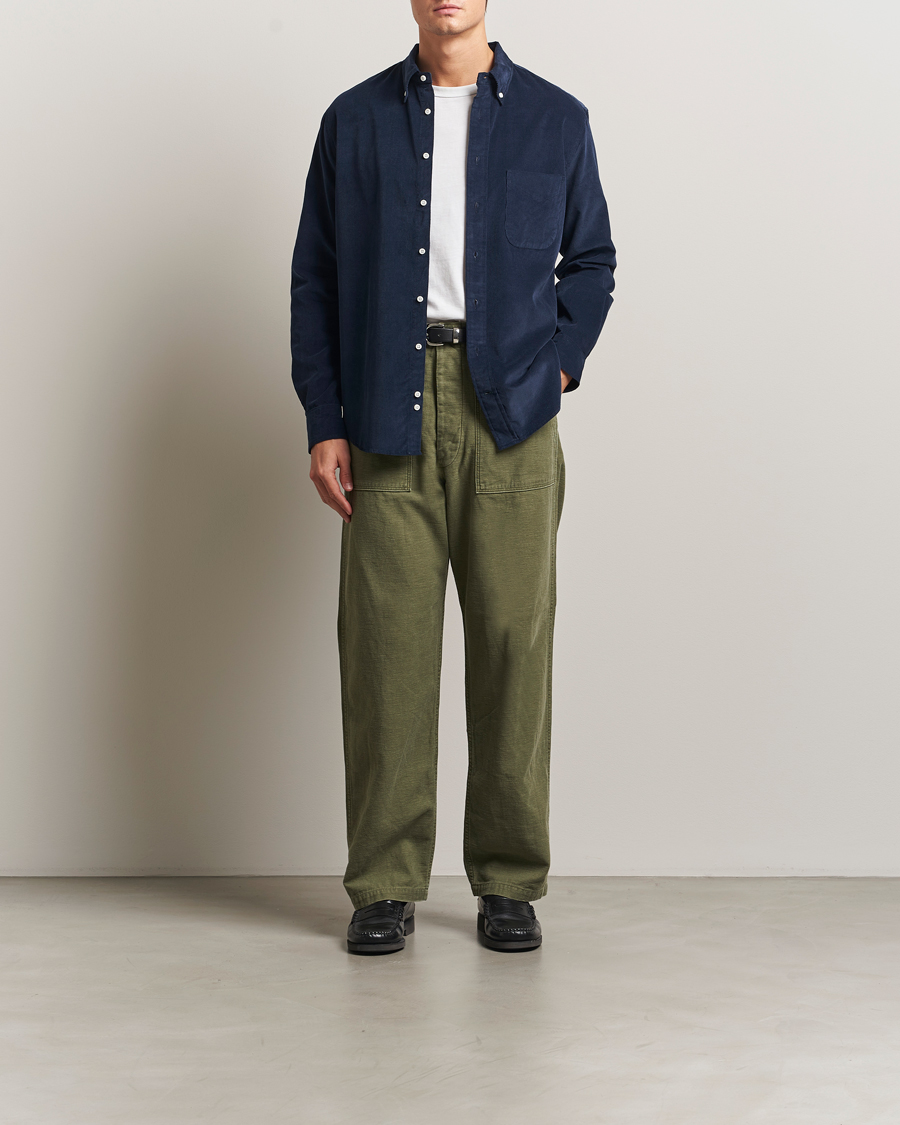 Men | Shirts | Gitman Vintage | Corduroy Button Down Shirt Navy